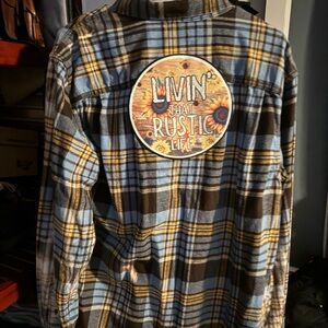 Custom flannel shirt , one of a kind